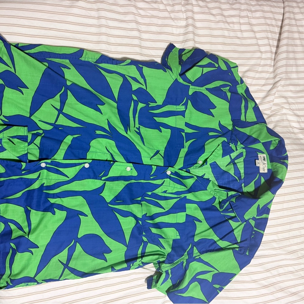 J. Crew Vibrant Leaf Print Shirt